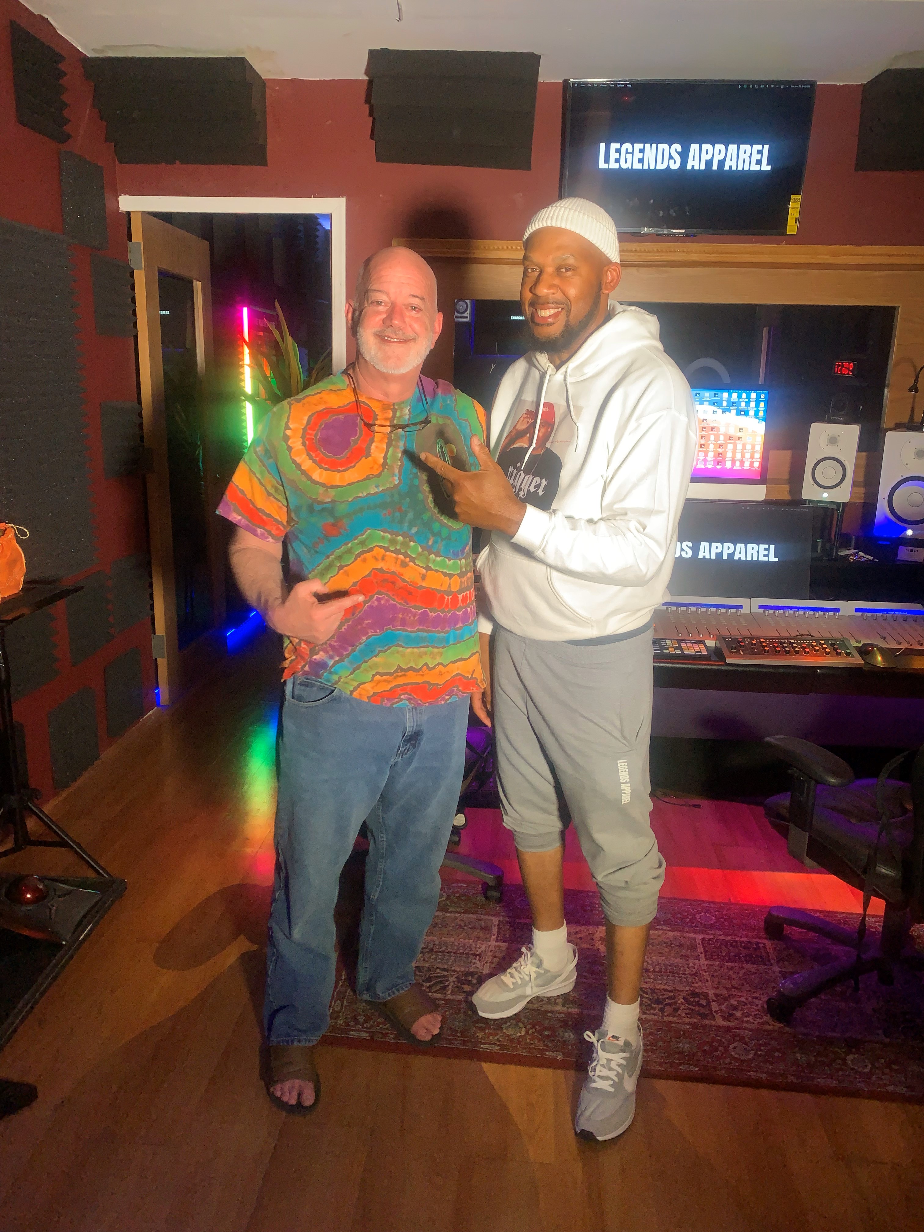 Dave and Kenei in the studio